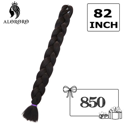 Alororo sintético jumbo trança cabelo 82 Polegada africano falso cabelo de alta temperatura fibra trança extensões de cabelo para mulher