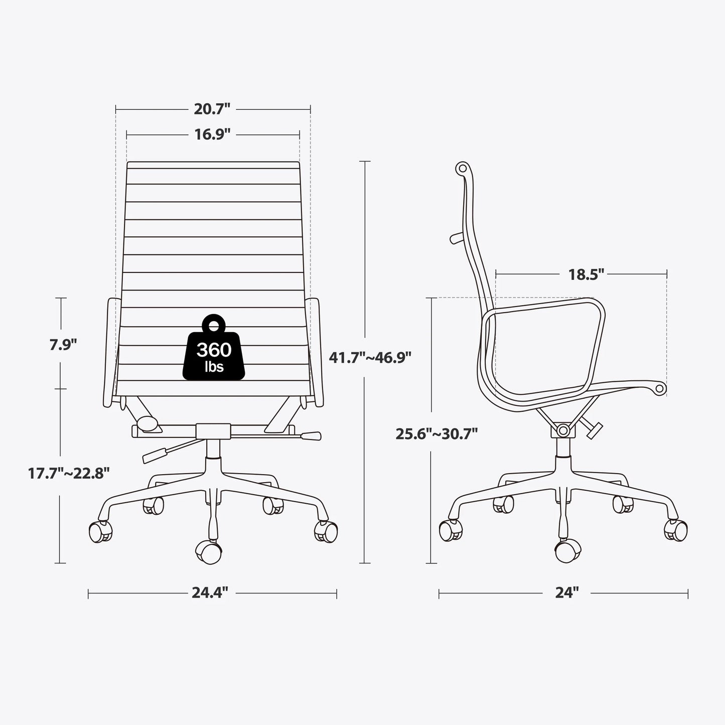 High Back Classic Genuine Leather Office Chair Ergonomic Office Chair Adjustable Swivel Leather Computer Desk Gaming Chair 