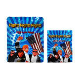Holográfico Mylar Zip Lock Bags, Discurso da Eleição Presidencial Americana, Gráfico Engraçado Mylar Bolsas, Luta Trump 2024, 100PCs, 3.5g