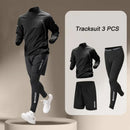 Men Outdoor Jogging Sets Quick Dry Jacket Suit 1-3 Piece Sports Jogging Workout Sportswear Gym Tracksuit Ice Silk 