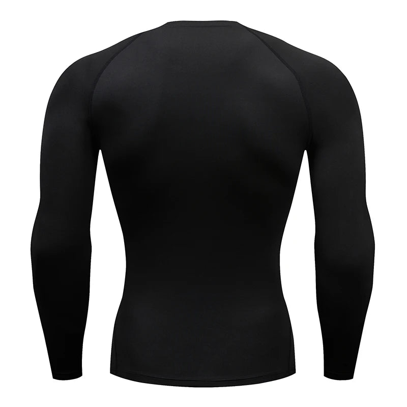 Homens correndo compressão camiseta mangas compridas esporte t ginásio de fitness moletom masculino jogging treino homme camisa atlética topos