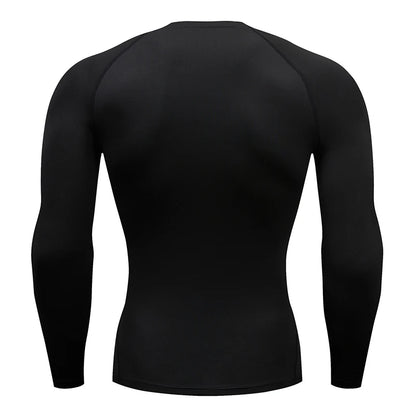 Men Running Compression T Shirt Long Sleeves Sport Tee Gym Fitness Sweatshirt Male Jogging Workout Homme Athletic Shirt Tops 