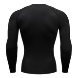 Homens correndo compressão camiseta mangas compridas esporte t ginásio de fitness moletom masculino jogging treino homme camisa atlética topos