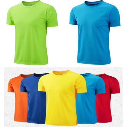 Men Women Quick Dry Short Sleeve Sport T Shirt Gym Fitness Shirts Trainer Running T-shirt Teenager Breathable Sportswear 