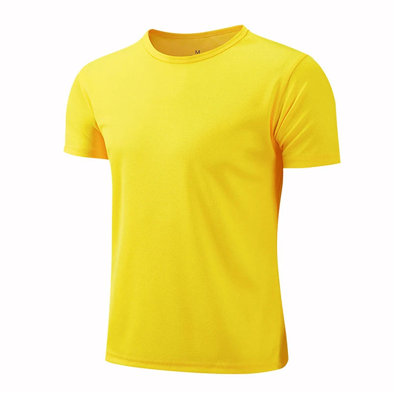 Men Women Quick Dry Short Sleeve Sport T Shirt Gym Fitness Shirts Trainer Running T-shirt Teenager Breathable Sportswear 