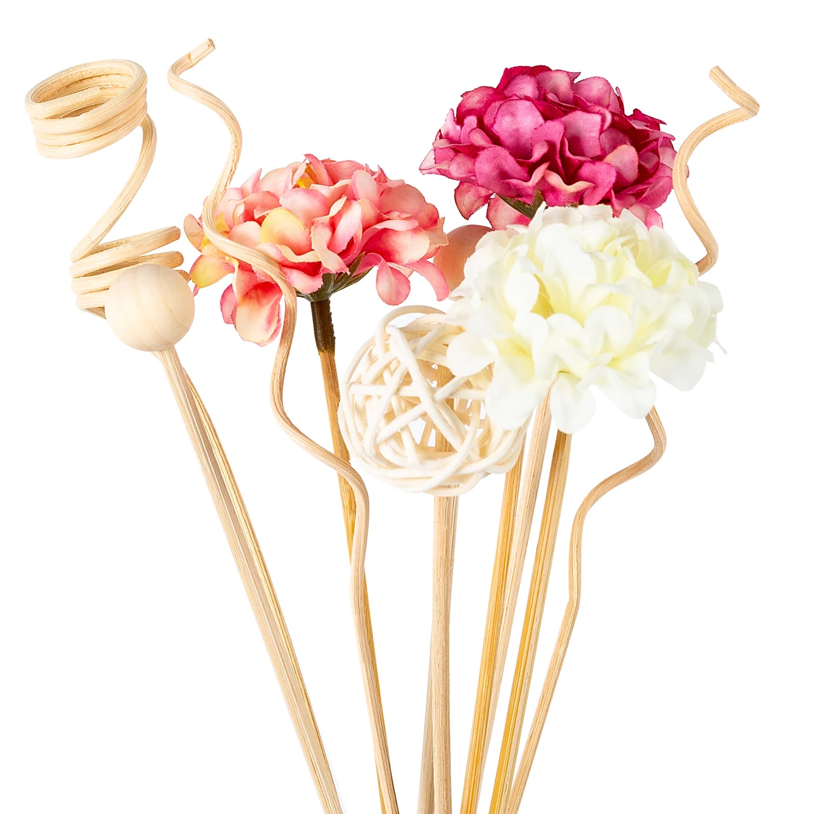 Hydrangea Flower Rattan Sticks, Reed Diffuser Stick, DIY Ornaments, Home Decor, Wireless Fragrances, Pink, New, 10pcs 