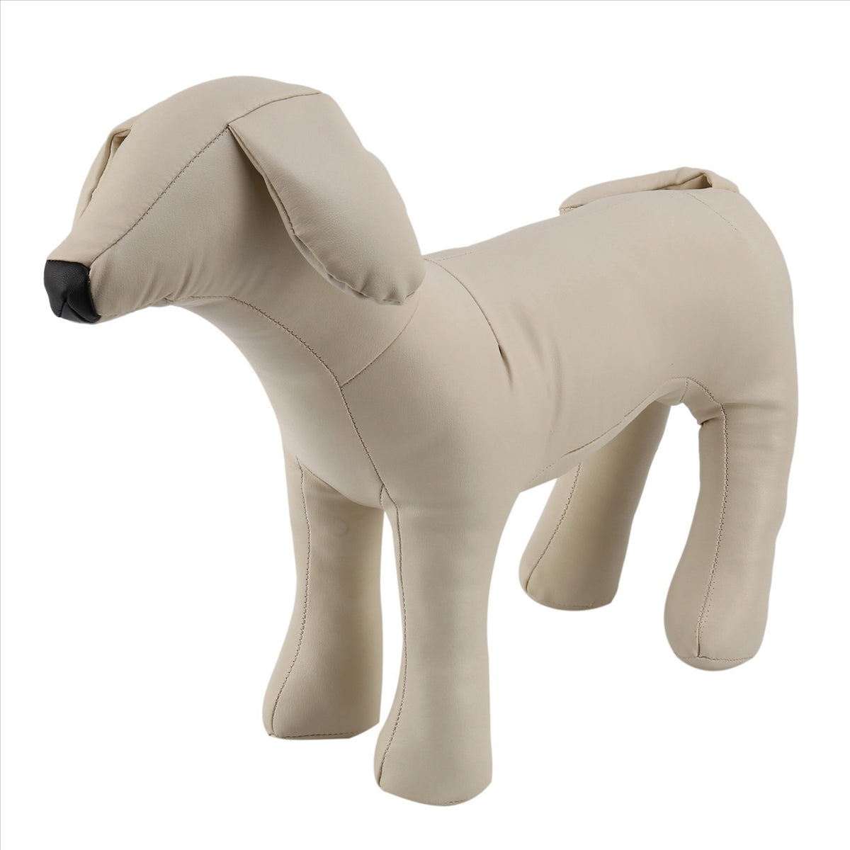 Leather Dog Mannequins Standing Position Dog Models Toys Pet Animal Shop Display Mannequin White M