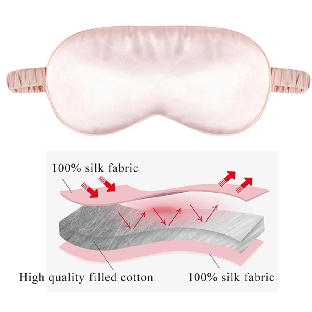 Imitado Silk Eye Patch para Viagem, Sombreamento Máscara de Olho do Sono, Eye Patch, Relaxar Eyeshade Capa, Escudo do Dormir Saúde, Soft Eye Care Tools