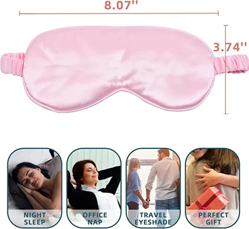 Imitado Silk Eye Patch para Viagem, Sombreamento Máscara de Olho do Sono, Eye Patch, Relaxar Eyeshade Capa, Escudo do Dormir Saúde, Soft Eye Care Tools