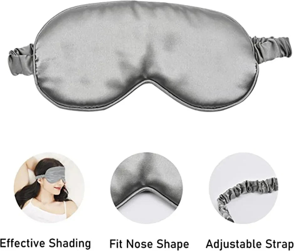 Imitado Silk Eye Patch para Viagem, Sombreamento Máscara de Olho do Sono, Eye Patch, Relaxar Eyeshade Capa, Escudo do Dormir Saúde, Soft Eye Care Tools