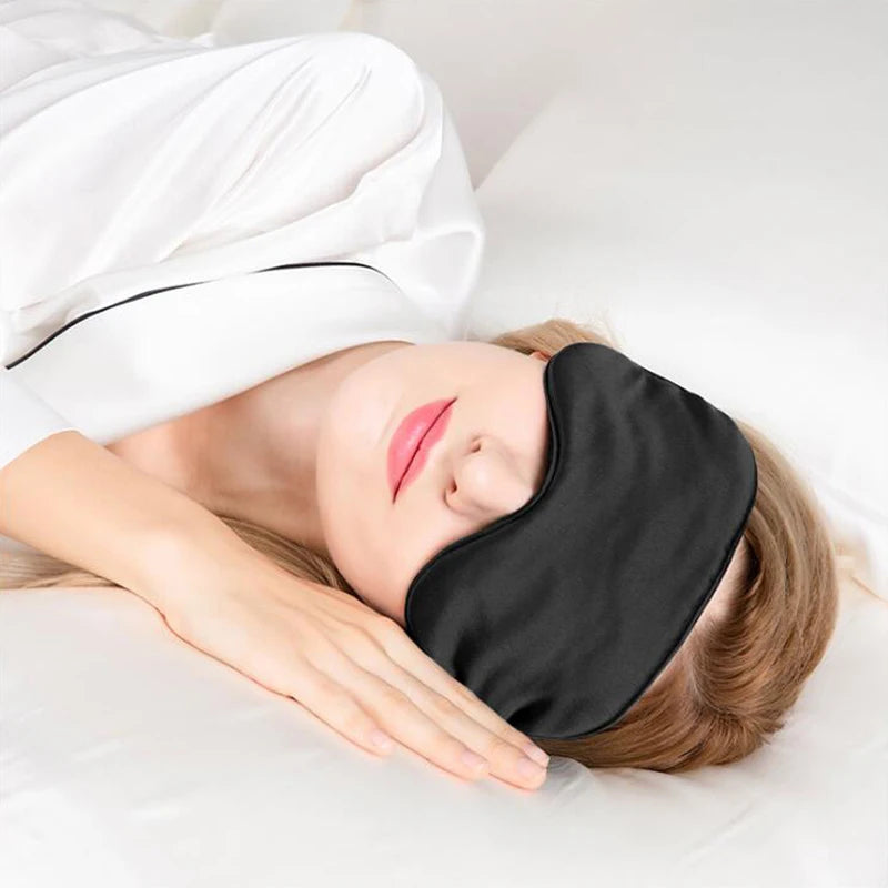 Imitado Silk Eye Patch para Viagem, Sombreamento Máscara de Olho do Sono, Eye Patch, Relaxar Eyeshade Capa, Escudo do Dormir Saúde, Eye Care Tools