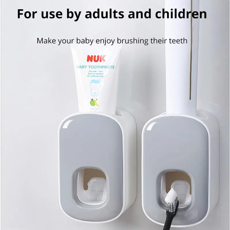Waterproof Toothpaste Squeezer, Automatic Toothpaste Dispenser, Wall Mount, Bathroom Accessories, Toothbrush Holder, 1Pc 