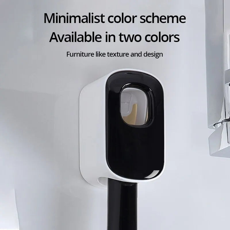 Waterproof Toothpaste Squeezer, Automatic Toothpaste Dispenser, Wall Mount, Bathroom Accessories, Toothbrush Holder, 1Pc 