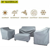 Impermeável Rain Cover para Mesa e Cadeira, Oxford Cloth, Silver, Garden Patio, Móveis Dust Cover, Mesa e Sofá, 68 Tamanhos