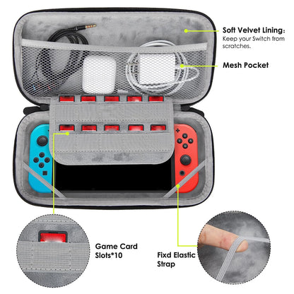 Waterproof Protective Storage Bag, Carrying Case, Compatible with Nintendo Switch - OLED Model, Lightweight 