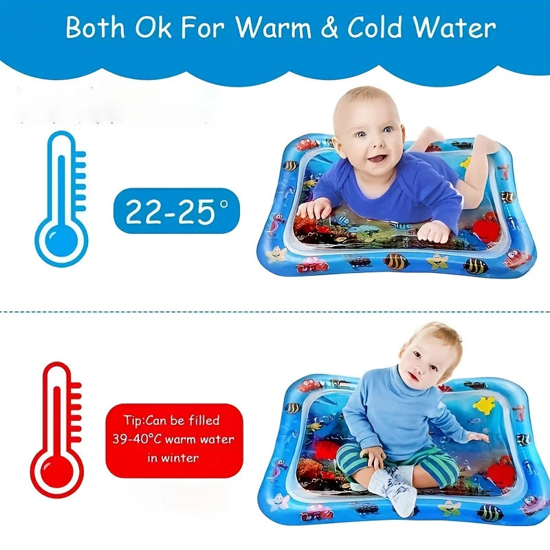 Colchoneta inflable boca abajo Infinno, juguetes premium para bebés, colchoneta de juego acuático para bebés y niños pequeños 