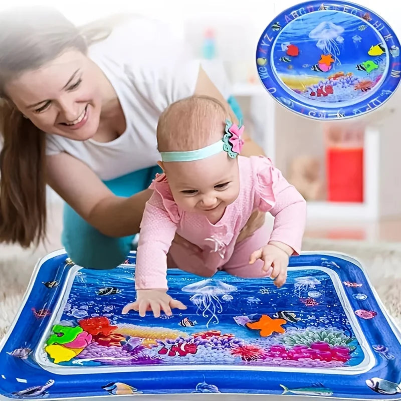 Colchoneta inflable boca abajo Infinno, juguetes premium para bebés, colchoneta de juego acuático para bebés y niños pequeños 