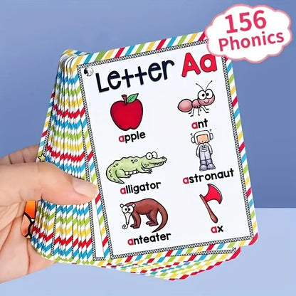 Inglês Alfabeto Phonics Pocket Flash Cards, Inglês Word Toys, Aprendizagem Educacional Precoce, 26 Letras