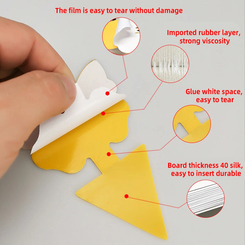 Papel adhesivo para atrapar insectos, trampa amarilla para moscas, moscas de la fruta y pulgones (40 unidades) 