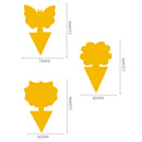 Papel adhesivo para atrapar insectos, trampa amarilla para moscas, moscas de la fruta y pulgones (40 unidades) 