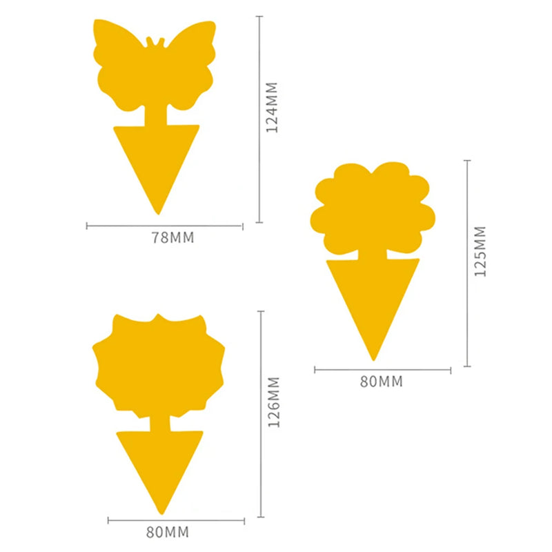 Papel adhesivo para atrapar insectos, trampa amarilla para moscas, moscas de la fruta y pulgones (40 unidades) 