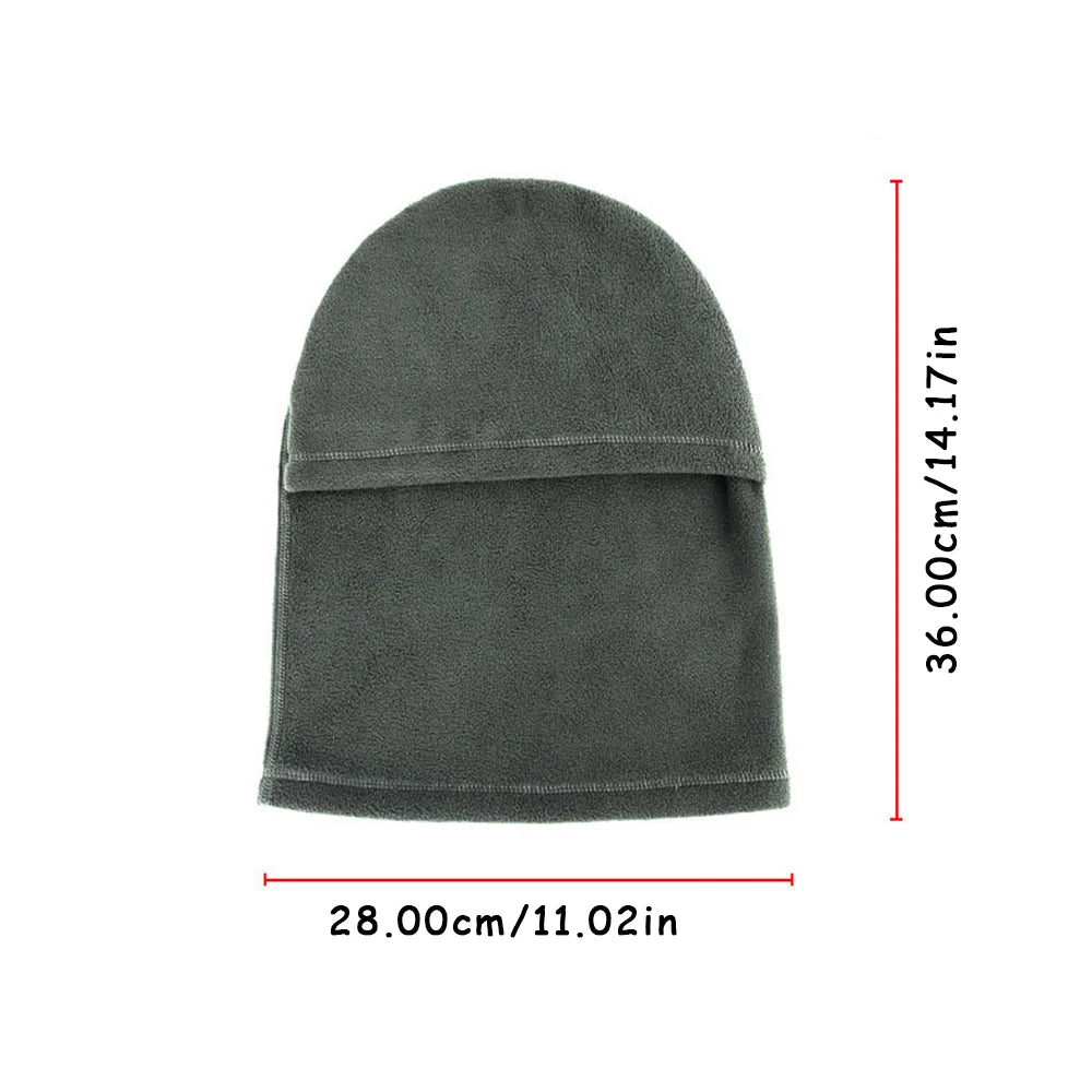 Máscara facial completa cálida de invierno para montar al aire libre, pasamontañas de lana para motocicleta, pesca, esquí, máscara facial cálida, cubierta a prueba de viento, sombrero 