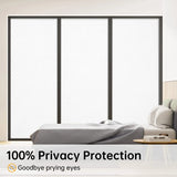 Película de privacidad para ventanas, esmerilada, no adhesiva, anti-UV, estática, para el hogar, la ducha y la oficina, color blanco 