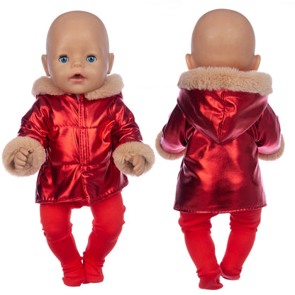 Jaqueta e Leggings Roupas de Boneca, Acessórios Boneca Reborn, Fit para 18 ", 43cm, Bebê Recém-Nascido