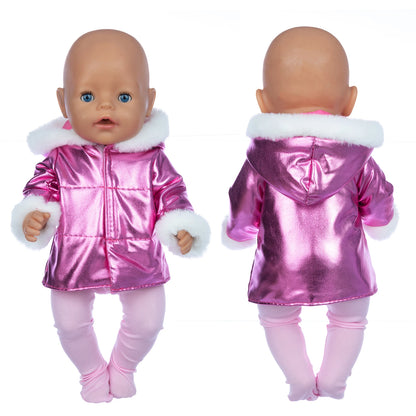 Jaqueta e Leggings Roupas de Boneca, Acessórios Boneca Reborn, Fit para 18 ", 43cm, Bebê Recém-Nascido