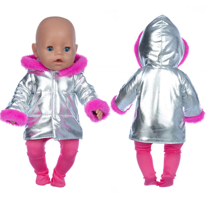 Jaqueta e Leggings Roupas de Boneca, Acessórios Boneca Reborn, Fit para 18 ", 43cm, Bebê Recém-Nascido