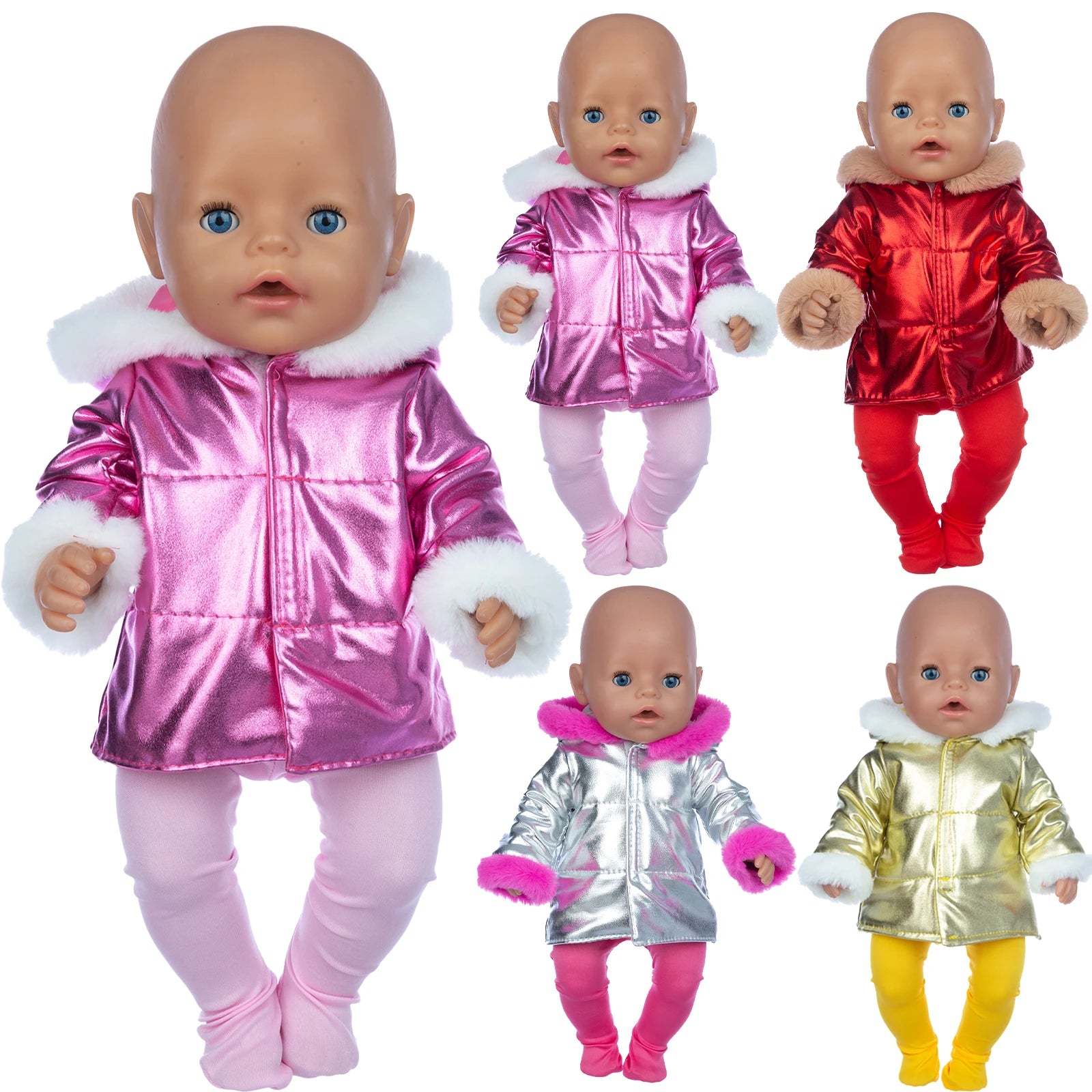 Jaqueta e Leggings Roupas de Boneca, Acessórios Boneca Reborn, Fit para 18 ", 43cm, Bebê Recém-Nascido