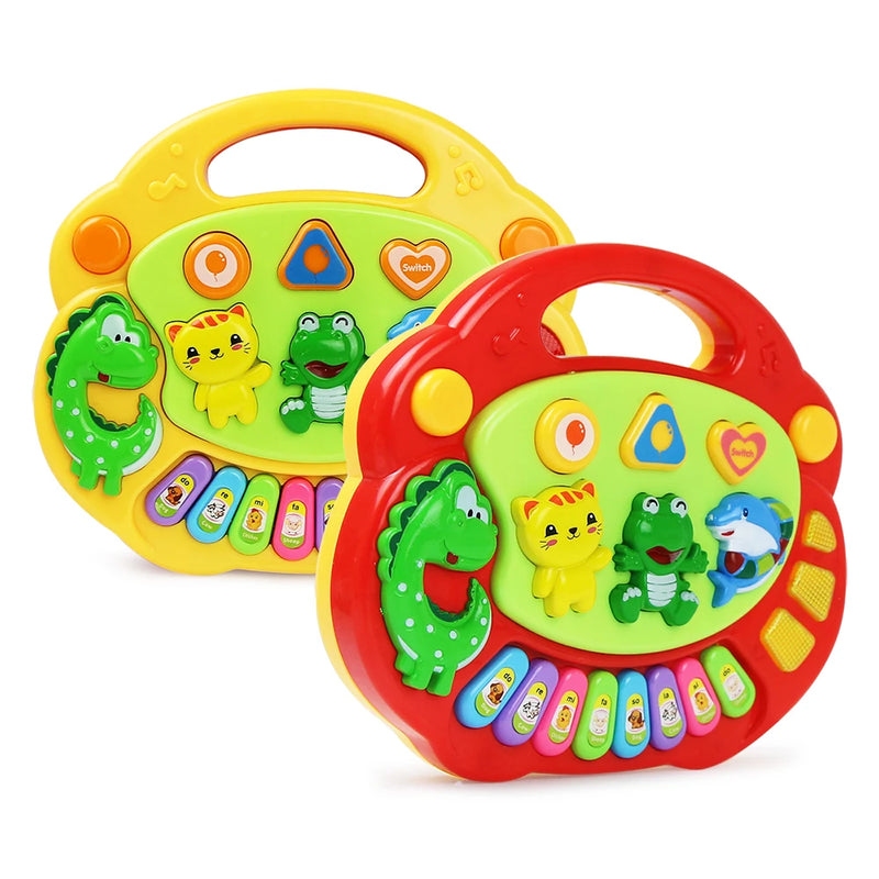 Kids Piano Keyboard Game Animal Sounds Flashing Light Music Baby Instrument Educational Toys Gifts for Children 