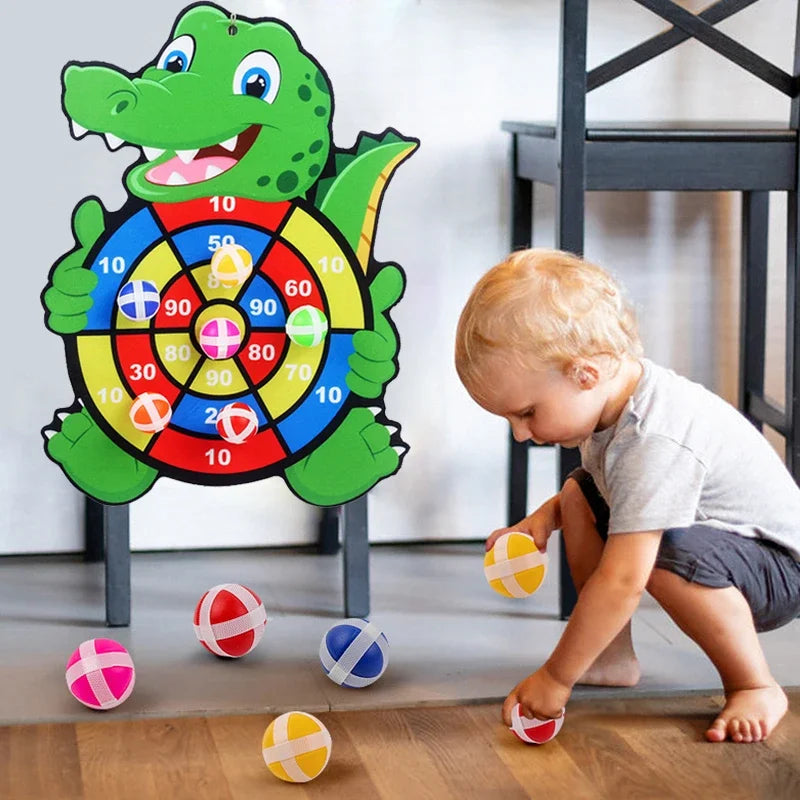 Educational Dart Board Games for Kids, Baby Toy, Stickey Ball, Indoor Sports, Montessori Kids Games, 3-7 Years Old 