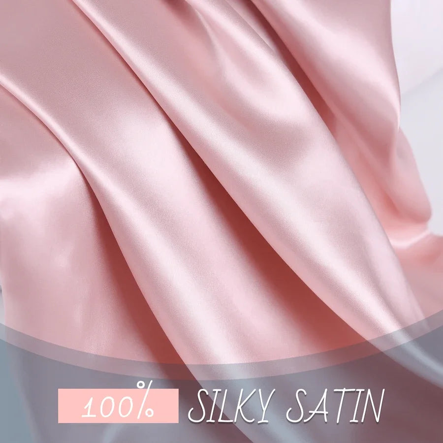 JuwenSilk-Silky Pillowcase Stain, Natural Mulberry Silk, Standard Pillowcase, Queen K 