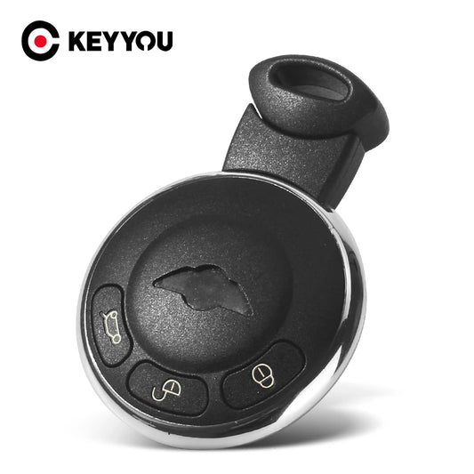 KEYYOU-Remoto Smart Car Key Shell Capa, 3 Botões de Substituição, Case para BMW, Mini Cooper, R56, 2007-2014