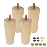 Kit de patas de madera maciza para muebles, cono inclinado, reemplazo para sofá cama, armario, mesa y silla, 8 cm, 15 cm y 20 cm de altura. 
