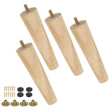 Kit de patas de madera maciza para muebles, cono inclinado, reemplazo para sofá cama, armario, mesa y silla, 8 cm, 15 cm y 20 cm de altura. 