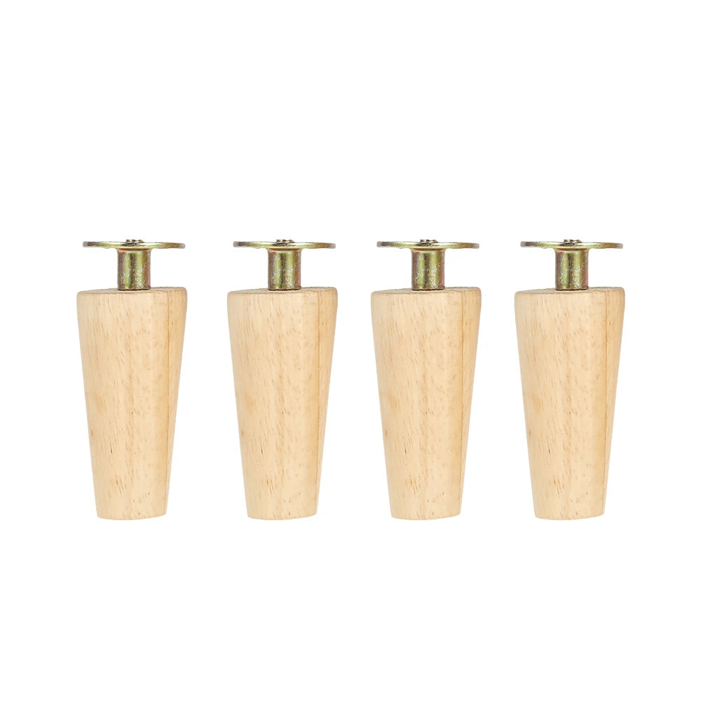 Kit de patas de madera maciza para muebles, cono inclinado, reemplazo para sofá cama, armario, mesa y silla, 8 cm, 15 cm y 20 cm de altura. 