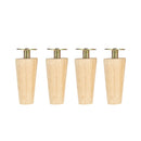 Kit de pernas móveis de madeira maciça, pés inclinados Cone, Sofá-cama, Gabinete, Mesa, Substituição da cadeira, Perna, 8 cm, 15 cm, 20cm Altura