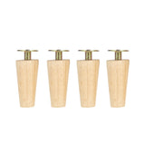 Kit de patas de madera maciza para muebles, cono inclinado, reemplazo para sofá cama, armario, mesa y silla, 8 cm, 15 cm y 20 cm de altura. 