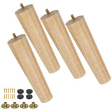 Kit de patas de madera maciza para muebles, cono inclinado, reemplazo para sofá cama, armario, mesa y silla, 8 cm, 15 cm y 20 cm de altura. 