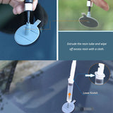 Kit de resina para reparo de para-brisa de carro, ferramentas para quebrar arranhões, restauração, adesivos protetores, limpador de vidro, cuidados sem rastros