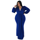L-4XL Solid Long Sleeve V-Neck Irregular Elegant Plus Size Dresses For Women 2022 Sexy Prom Dresses Fall Clothes Dropshipping 