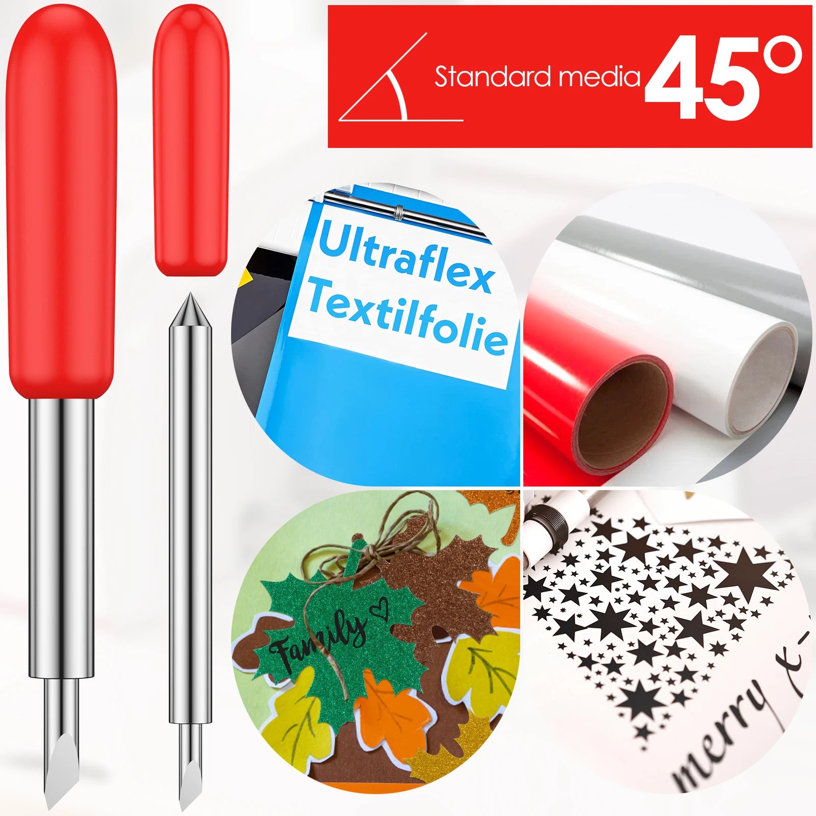Lâminas de substituição para Roland Cricut, faca cortador, lâmina para ferramentas elétricas, corte plotter, 30 graus, 45 graus, 60 graus