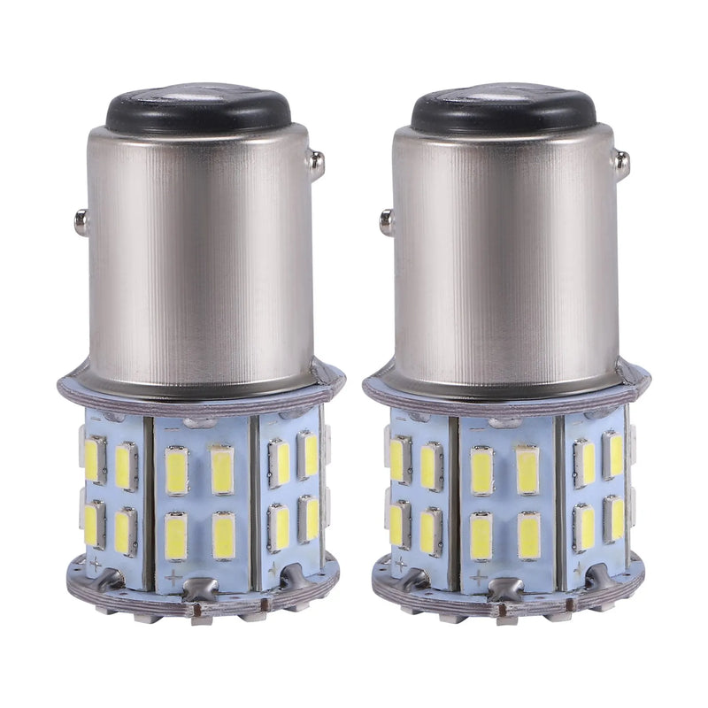 Bombilla LED para luz de freno trasera, BA15D, 12 V, 1157, 50 SMD, 6000 K, blanco, 2 unidades