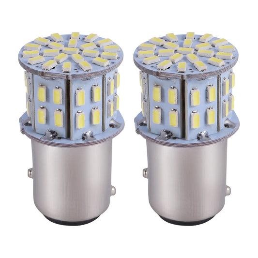 LED Tail Brake Light Bulb, BA15D, 12V, 1157, 50SMD, 6000K White, 2pcs