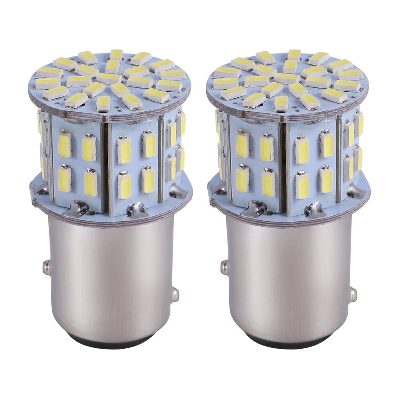 Bombilla LED para luz de freno trasera, BA15D, 12 V, 1157, 50 SMD, 6000 K, blanco, 2 unidades