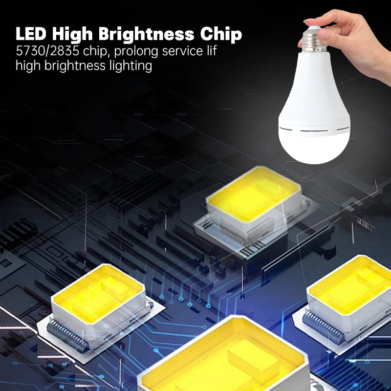 Rechargeable Hanging LED Bulb Outdoor Camping Lamp, Powerful Home Emergency Light, 7W, 9W, 12W, 15W 