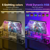 Lâmpada de mesa led rgb regulável, computador de escritório, lâmpadas de mesa para estudo, tela de leitura, monitor, barra de luz suspensa