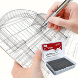 Portaminas mecánicas transparentes con mina, portaminas automáticas, recambios reemplazables, dibujo artístico, 2 tubos, 2B, 0,5, 0,7, 0,9 mm, 60 mm 